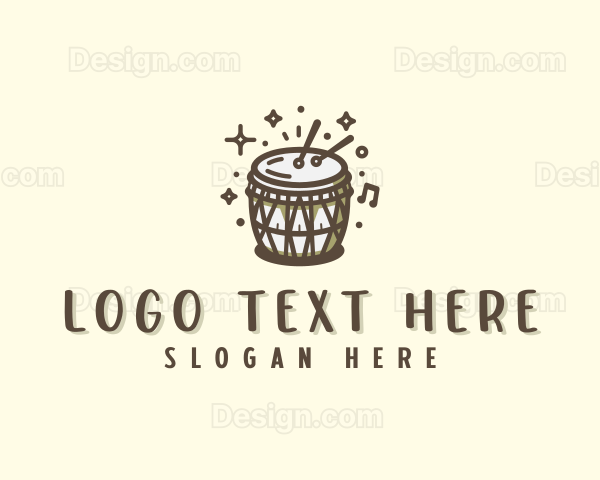 African Cultural Drum Logo