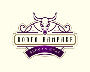 Cattle Skull Rodeo logo design