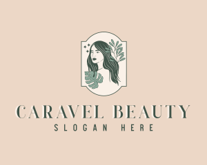 Beauty Leaf Woman logo design