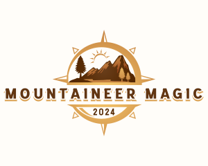 Outdoor Mountain Compass logo design