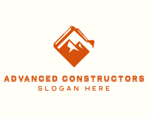 Mountain Quarry Excavation  logo design