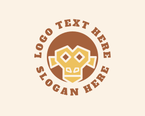 Geometric Monkey Animal logo