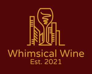 City Wine Glass logo design