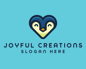 Happy Heart Penguin logo