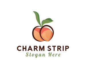 Seductive Peach Fruit logo design