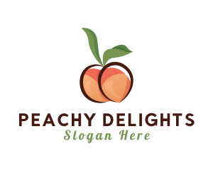 Seductive Peach Fruit logo design