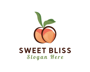 Seductive Peach Fruit logo design