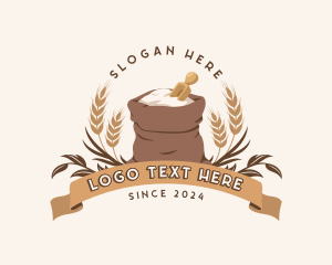 Wheat Flour Grain Sack Logo