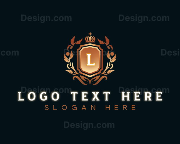 Luxury Floral Shield Logo