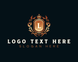 Luxury Floral Shield logo