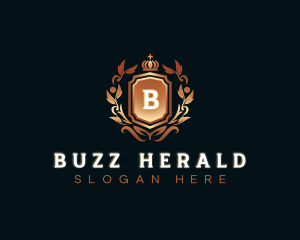 Luxury Floral Shield logo design