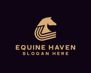 Golden Horse Equine logo design