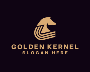 Golden Horse Equine logo design