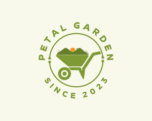 Lawn Soil Wheelbarrow  logo design