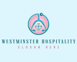 Stethoscope Medical Healthcare logo design