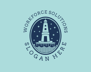 Lighthouse Tower Beacon logo design