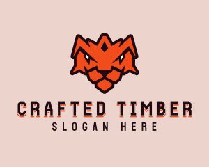 Tiger Crown Shield logo design