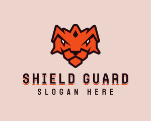 Tiger Crown Shield logo design