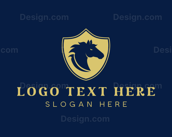 Horse Mustang Shield Logo