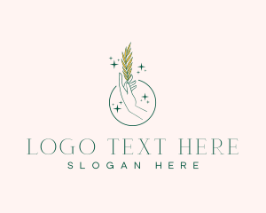 Elegant Hand Leaf logo