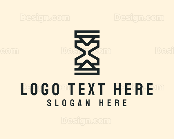 Geometric Hourglass Firm Logo