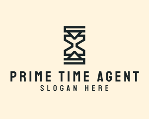 Geometric Hourglass Firm logo design