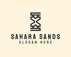 Geometric Hourglass Firm logo design