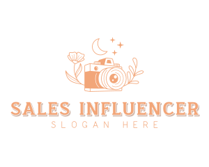 Influencer Floral Camera logo design