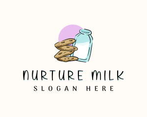 Cookie Milk Baker logo design