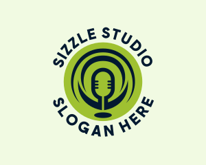 Podcast Mic Studio logo design