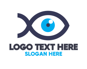 Ophthalmology - Blue Eye Fish logo design