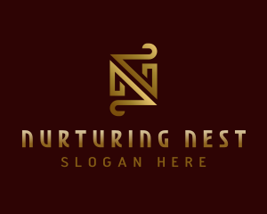 Luxury Boutique Letter N logo design