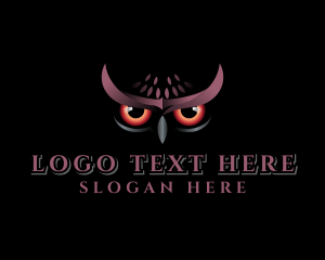 Nocturnal Owl Bird logo