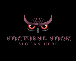 Nocturnal Owl Bird logo design