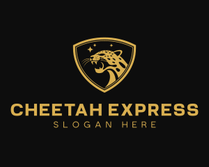 Wild Animal Cheetah Shield logo