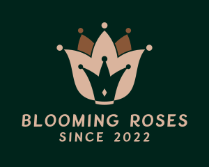 Tulip Rose Crown  logo design