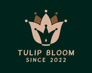 Tulip Rose Crown  logo design