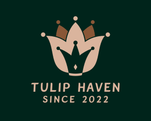 Tulip Rose Crown  logo design