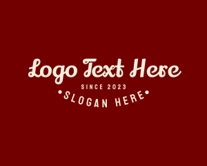 Retro Style Script Business logo