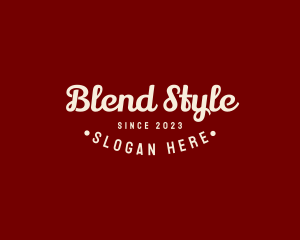 Retro Style Script Business logo design