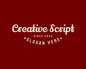 Retro Style Script Business logo design