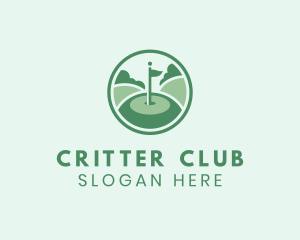 Golf Course Flagstick Club logo design