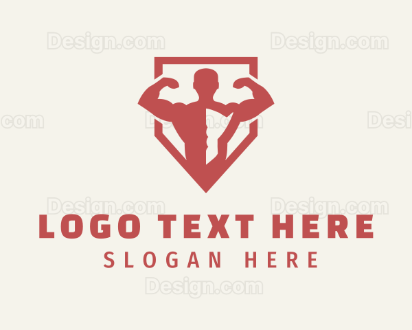 Red Shield Weightlifter Logo