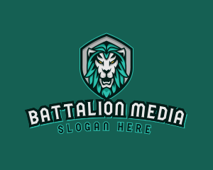 Wild Lion Shield logo design