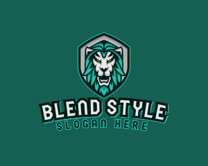 Wild Lion Shield logo design