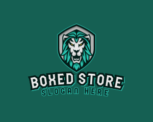 Wild Lion Shield logo design