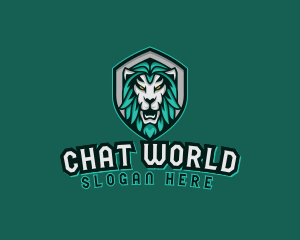 Wild Lion Shield logo design