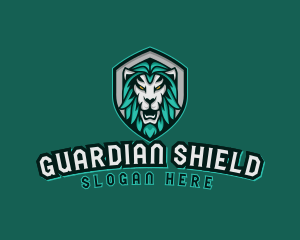 Wild Lion Shield logo design