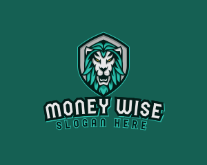 Wild Lion Shield logo design