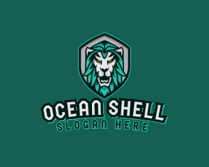 Wild Lion Shield logo design